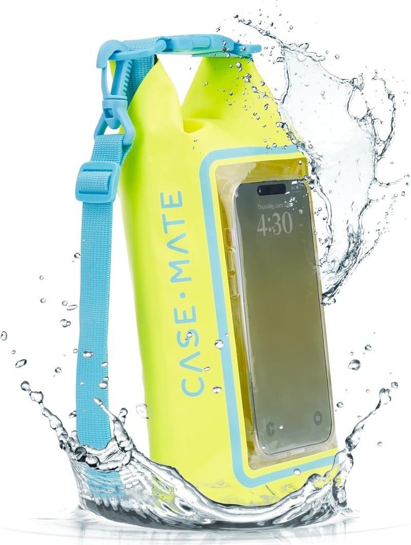 Casemate حقيبة دلو ميني مقاومة للماء IP68 بتصميم سيتروس سبلش - حقيبة جافة بسعة 2 لتر مع حقيبة مقاومة للماء للسباحة والتجديف والإبحار والسفر والمزيد - للهواتف حتى 7 إنش - Image 1